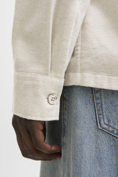 Jack & Jones beige heren overhemd | Close up