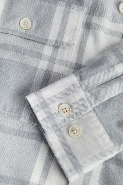 Jack & Jones grijze heren overhemd | Close up