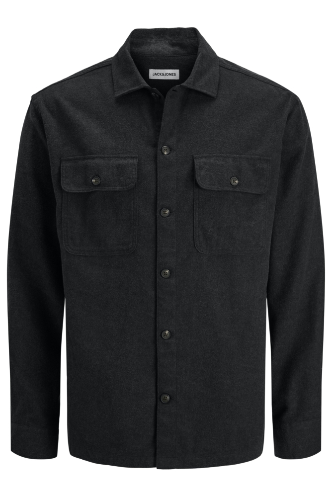 Jack & Jones zwarte heren overhemd | Vooraanzicht