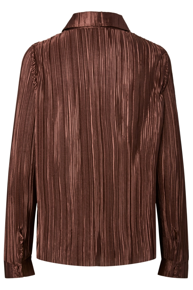 Pieces bruine dames blouse | Achteraanzicht