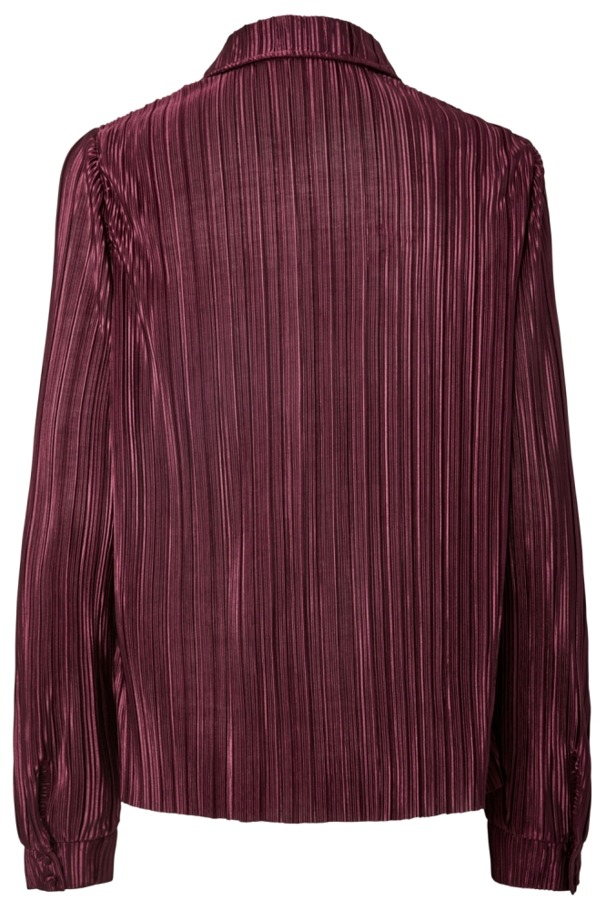 Pieces bordeaux dames blouse | Achteraanzicht