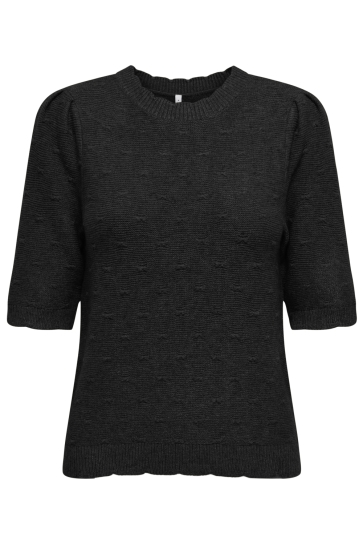 Only ONLKATIA SS STRUCTURE O-NECK CC KNT 15350776 BLACK