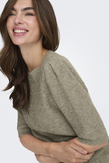 Only ONLKATIA SS STRUCTURE O-NECK CC KNT 15350776 CUB/MELANGE