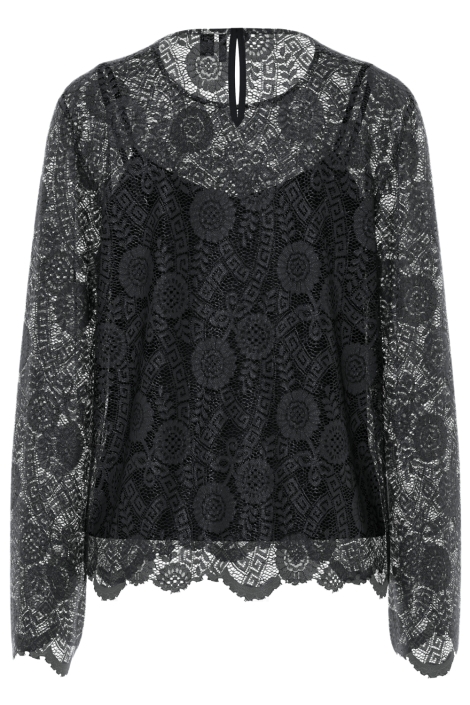 Pieces zwarte dames t-shirt | Vooraanzicht