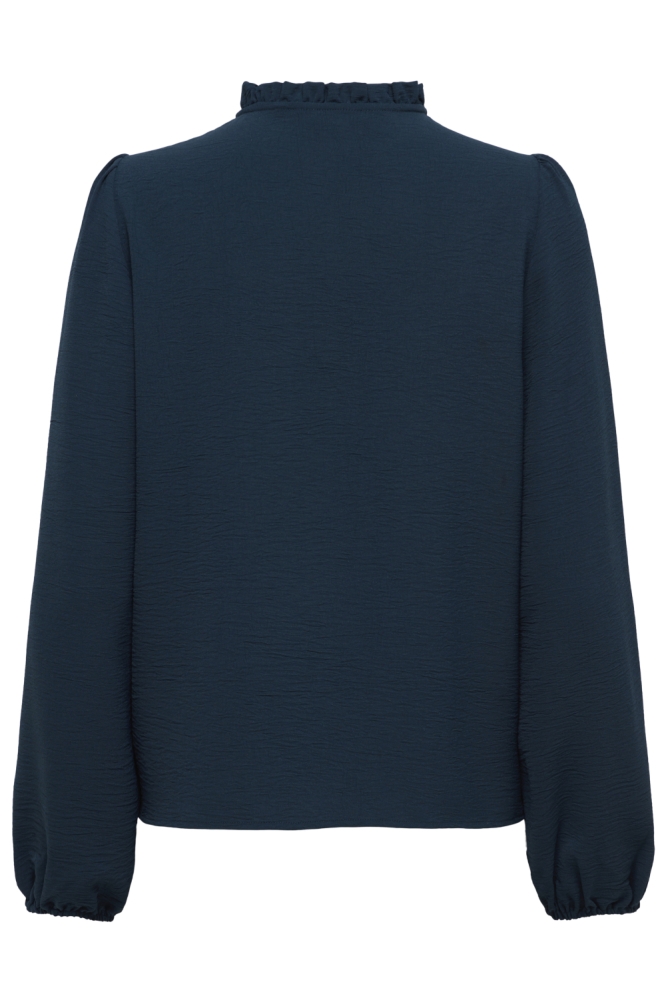 Only blauwe dames blouse | Achteraanzicht