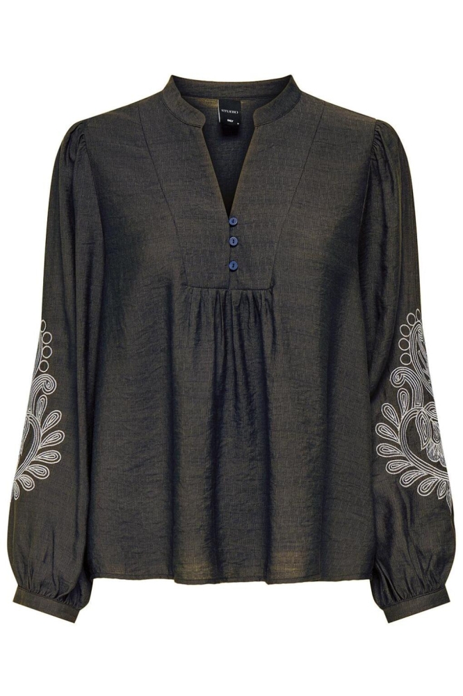 Only bruine dames blouse | Vooraanzicht
