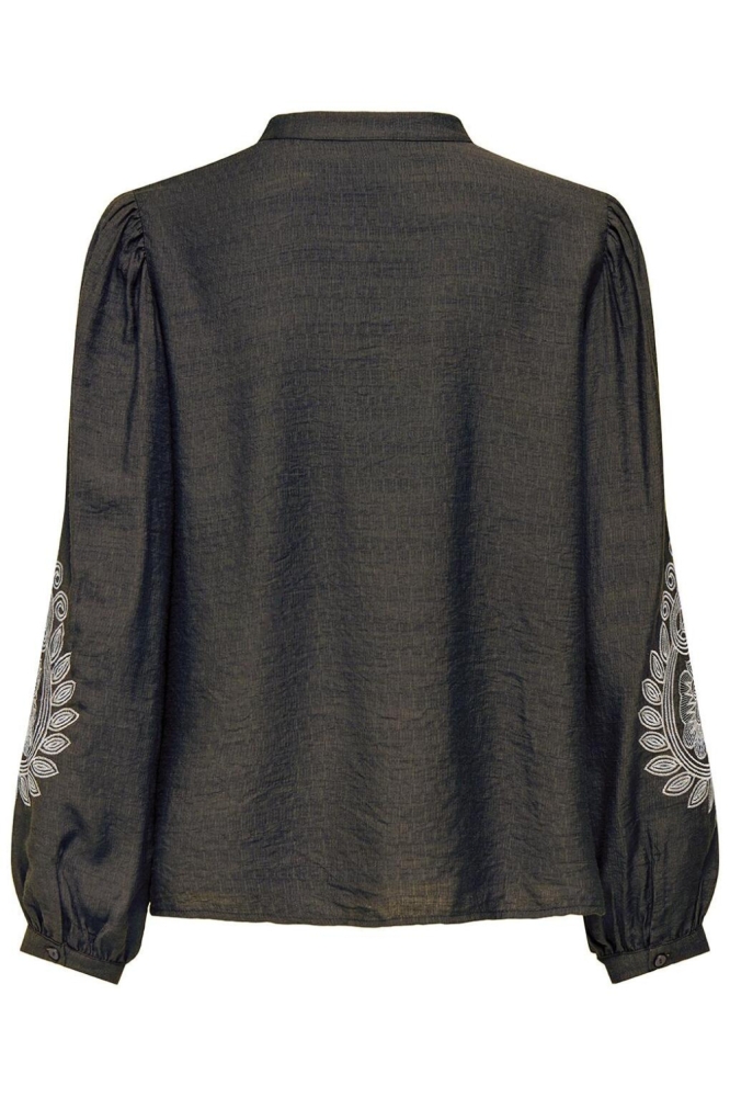 Only bruine dames blouse | Achteraanzicht