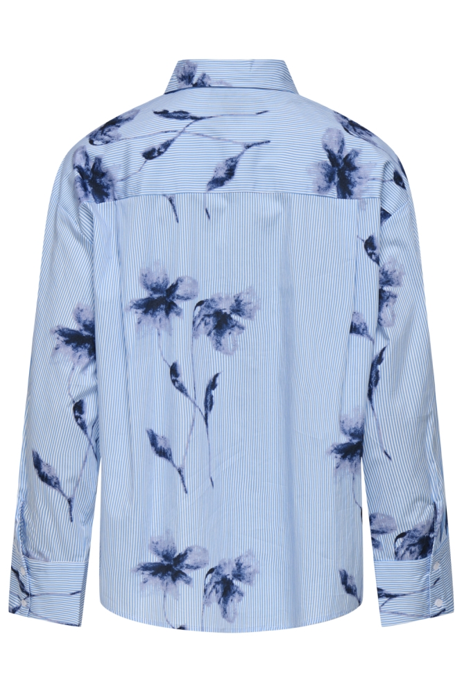 Only blauwe dames blouse | Achteraanzicht