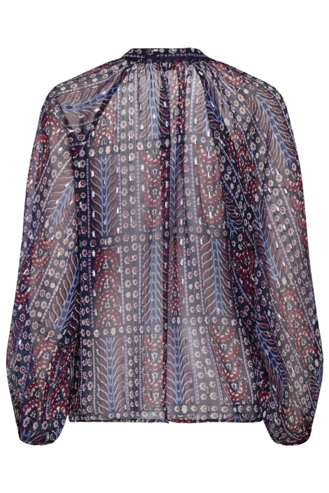 Only blauwe dames blouse | Achteraanzicht