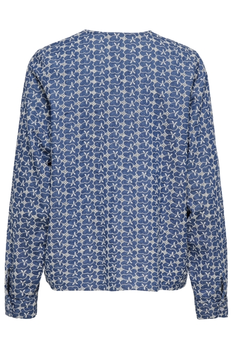 Only blauwe dames blouse | Achteraanzicht