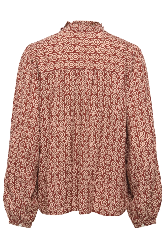 Only oranje dames blouse | Achteraanzicht
