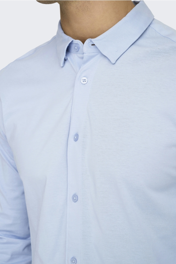 Only & Sons blauwe heren overhemd | Close up