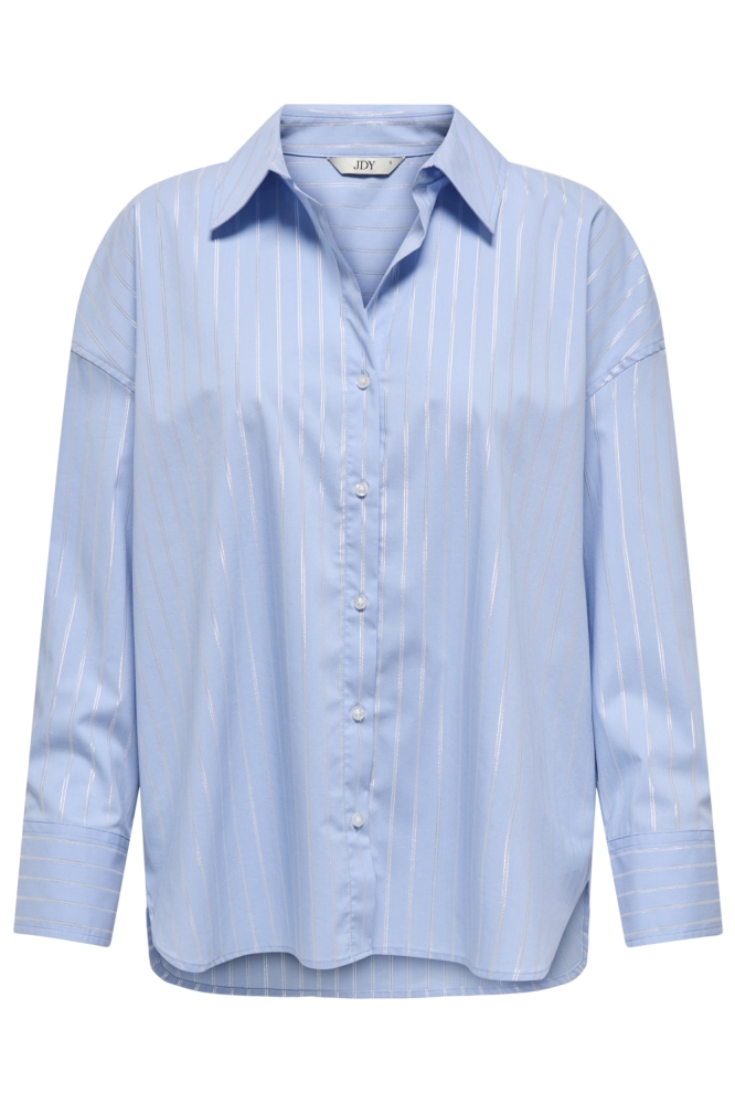 Jacqueline de Yong blauwe dames blouse | Vooraanzicht