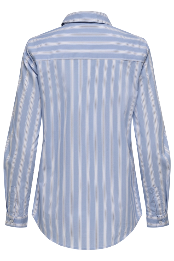 Jacqueline de Yong blauwe dames overhemd | Achteraanzicht