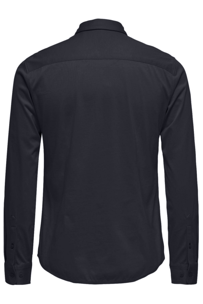 Only & Sons blauwe heren overhemd | Achteraanzicht