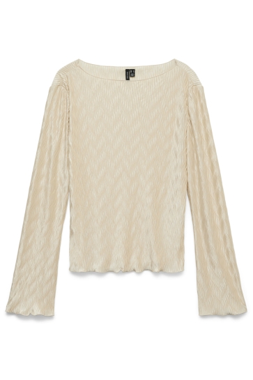 Vero Moda T-shirt VMRUBY LS TOP EXP 10345447 Pumice Stone