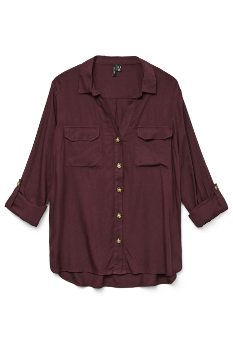 Vero Moda bordeaux dames blouse | Vooraanzicht