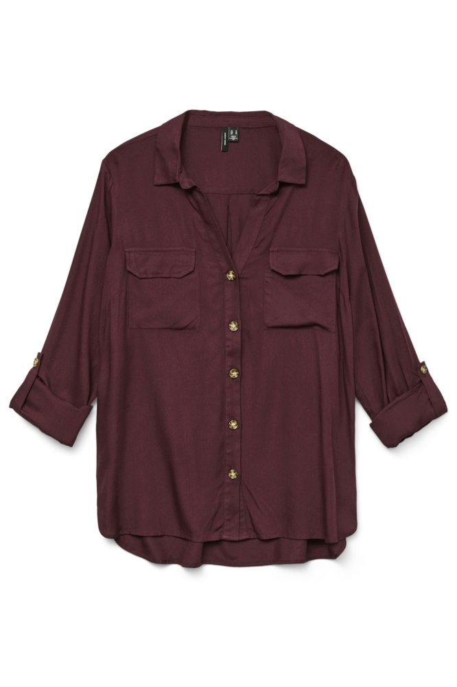 Vero Moda bordeaux dames blouse | Vooraanzicht
