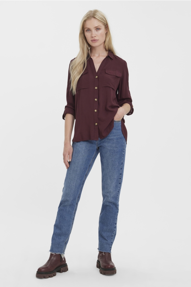 Vero Moda bordeaux dames blouse | Model