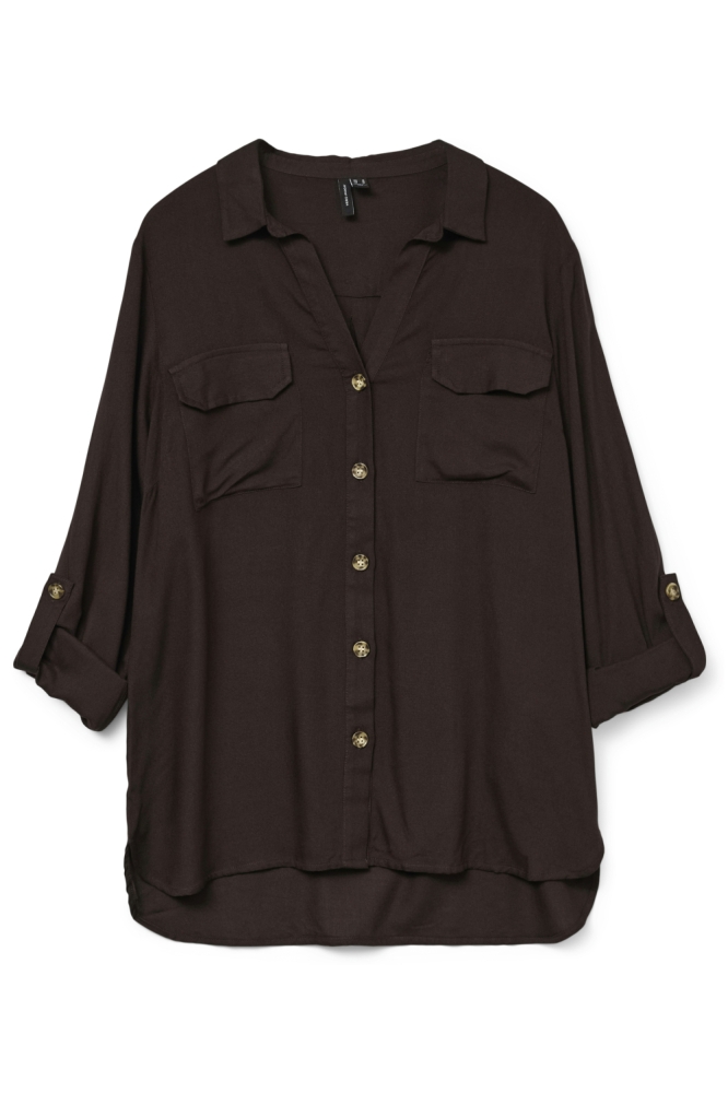 Vero Moda bruine dames blouse | Vooraanzicht