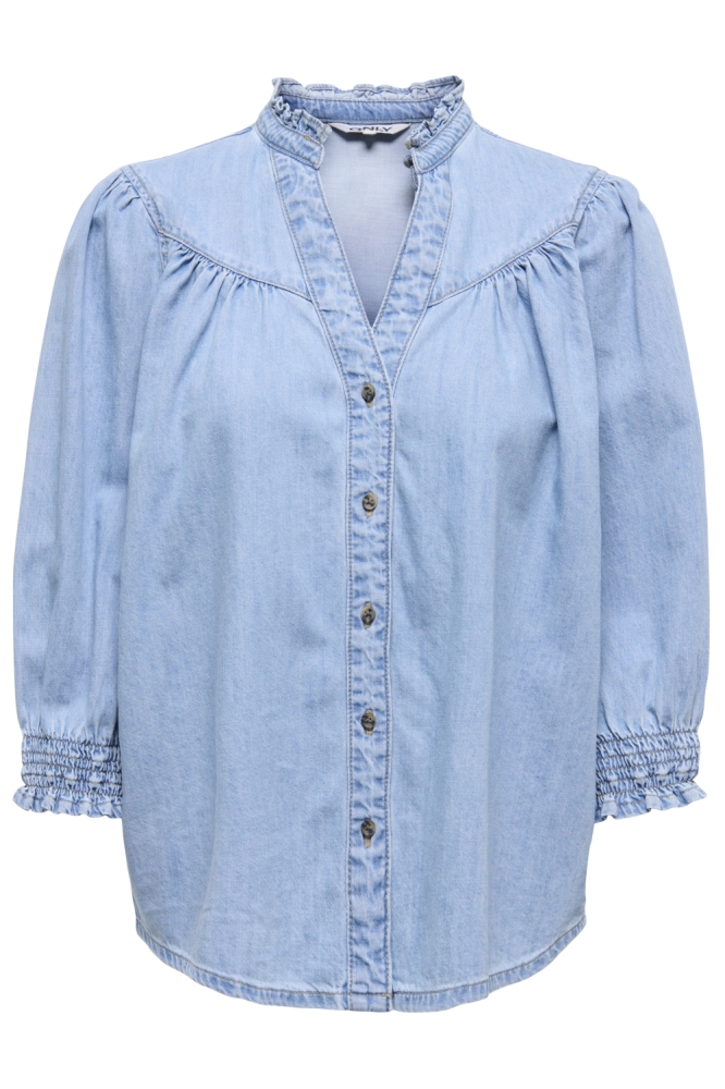 Only blauwe dames blouse | 