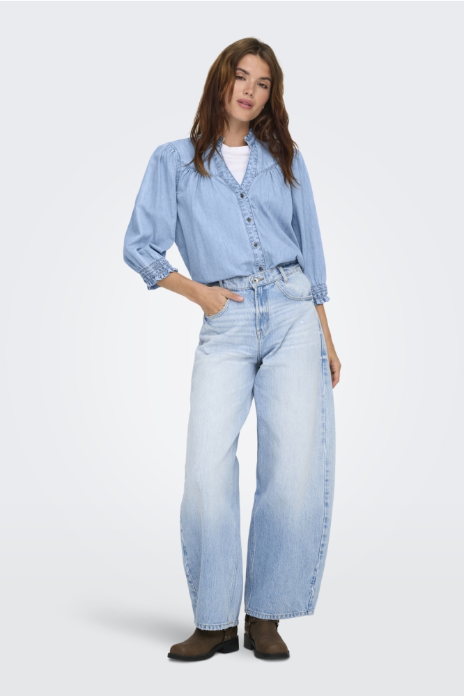 Only blauwe dames blouse | 