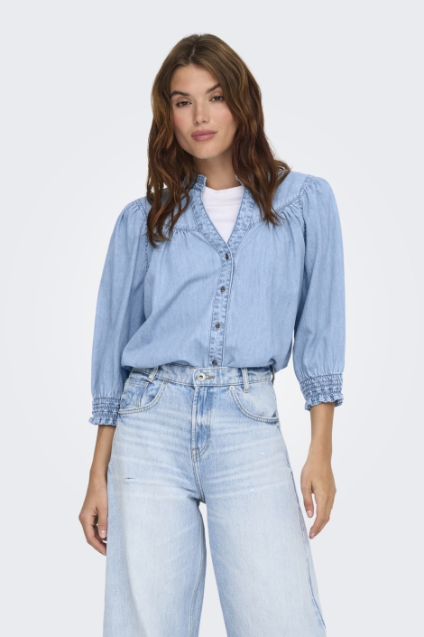 Only blauwe dames blouse | 
