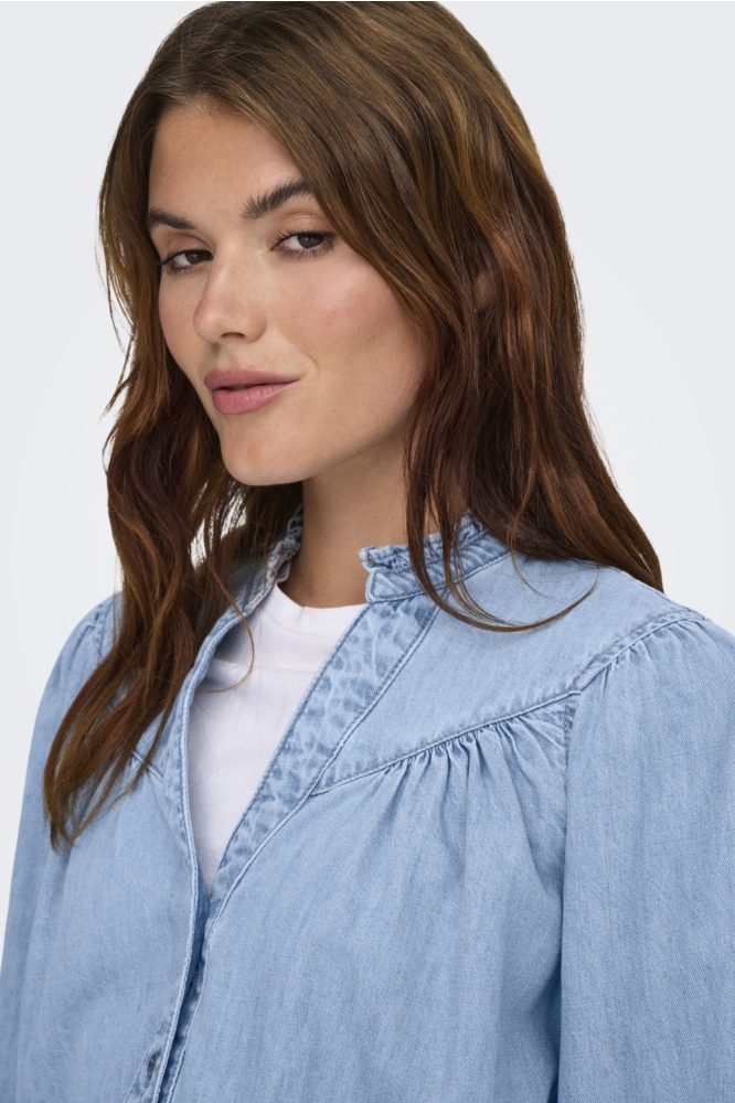 Only blauwe dames blouse | 