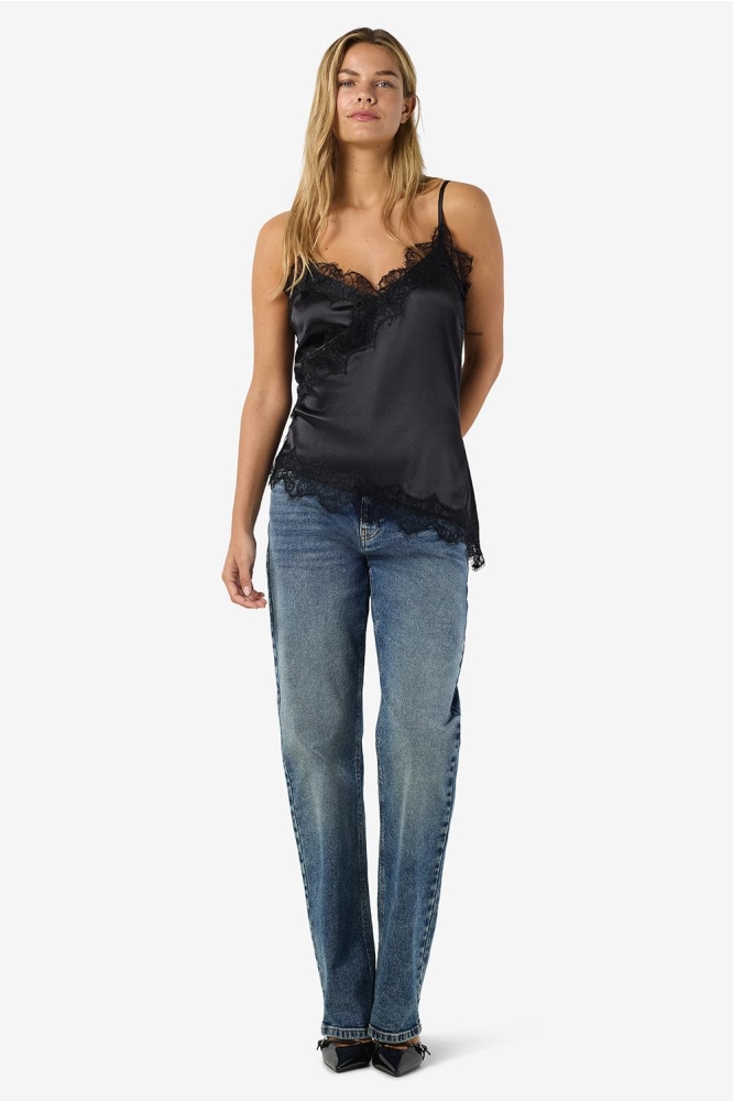 Noisy may zwarte dames top | Model