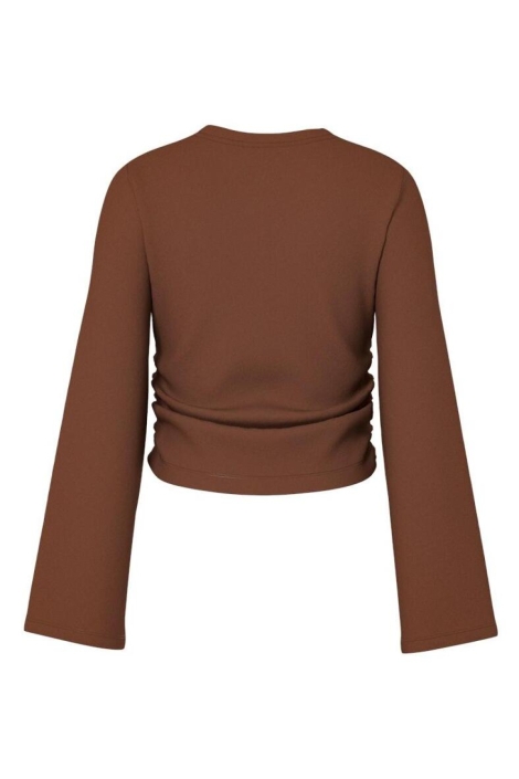 Hype Drop bruine dames t-shirt | Achteraanzicht