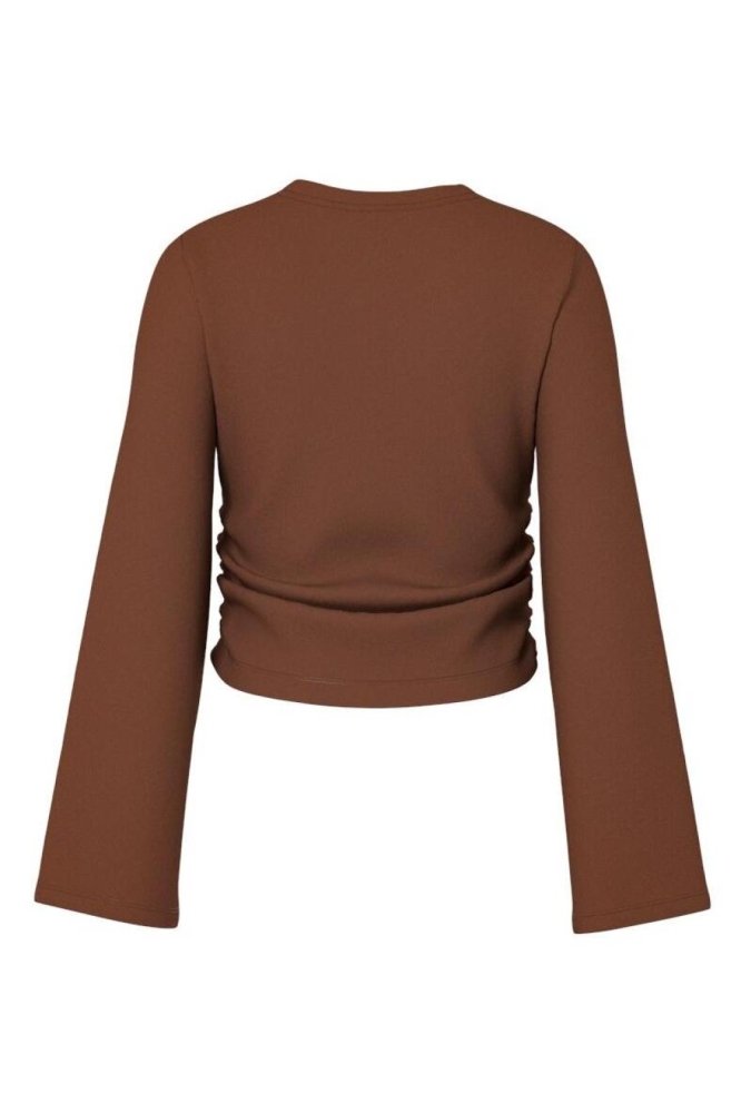 Hype Drop bruine dames t-shirt | Achteraanzicht