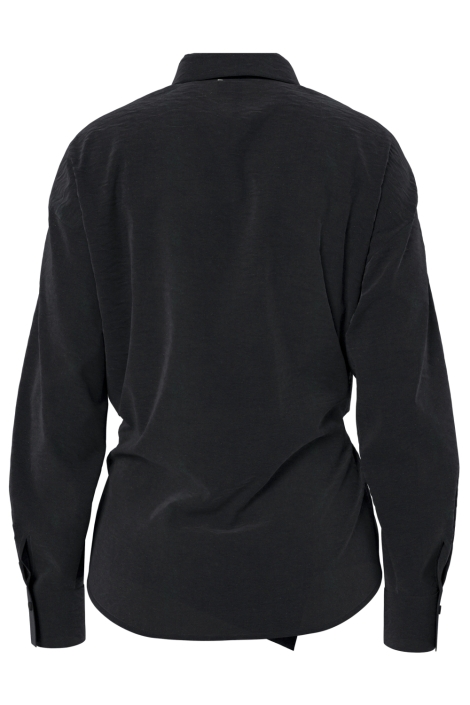 Hype Drop zwarte dames blouse | Achteraanzicht