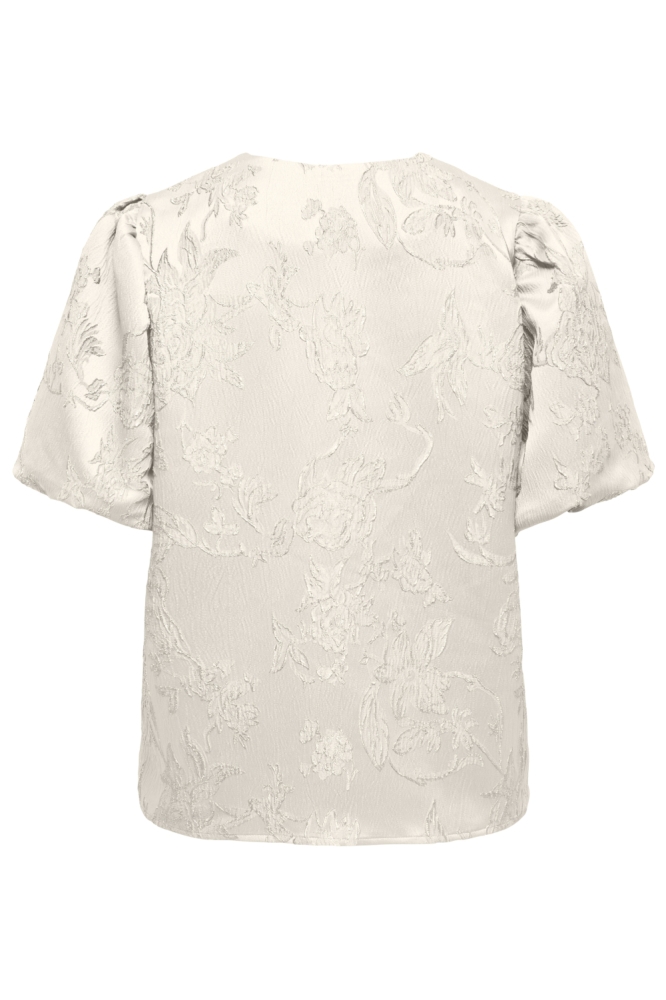 Jacqueline de Yong beige dames blouse | Achteraanzicht