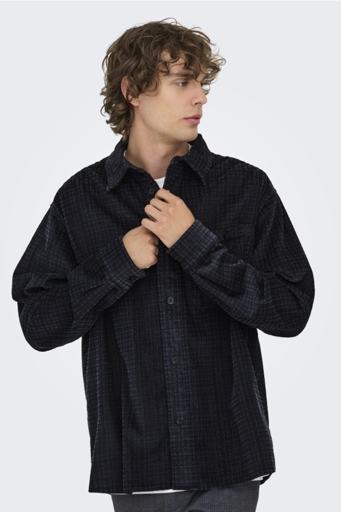 Only & Sons zwarte heren overhemd | Model