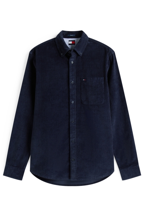 Tommy Jeans blauwe heren overhemd | Vooraanzicht