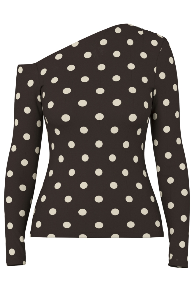 Hype Drop bruine dames t-shirt | Vooraanzicht