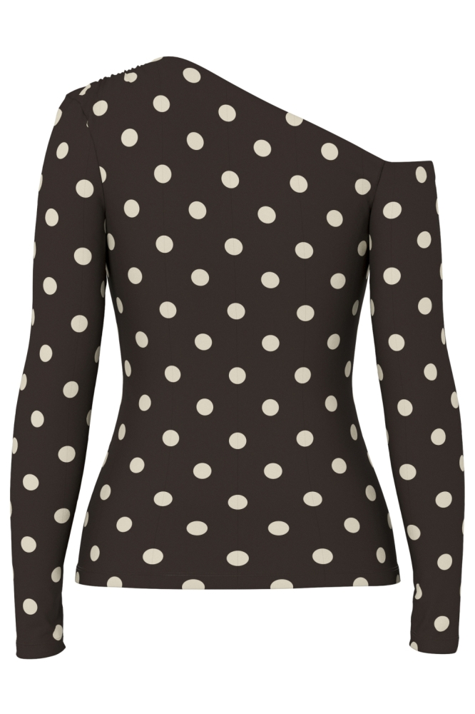 Hype Drop bruine dames t-shirt | Achteraanzicht