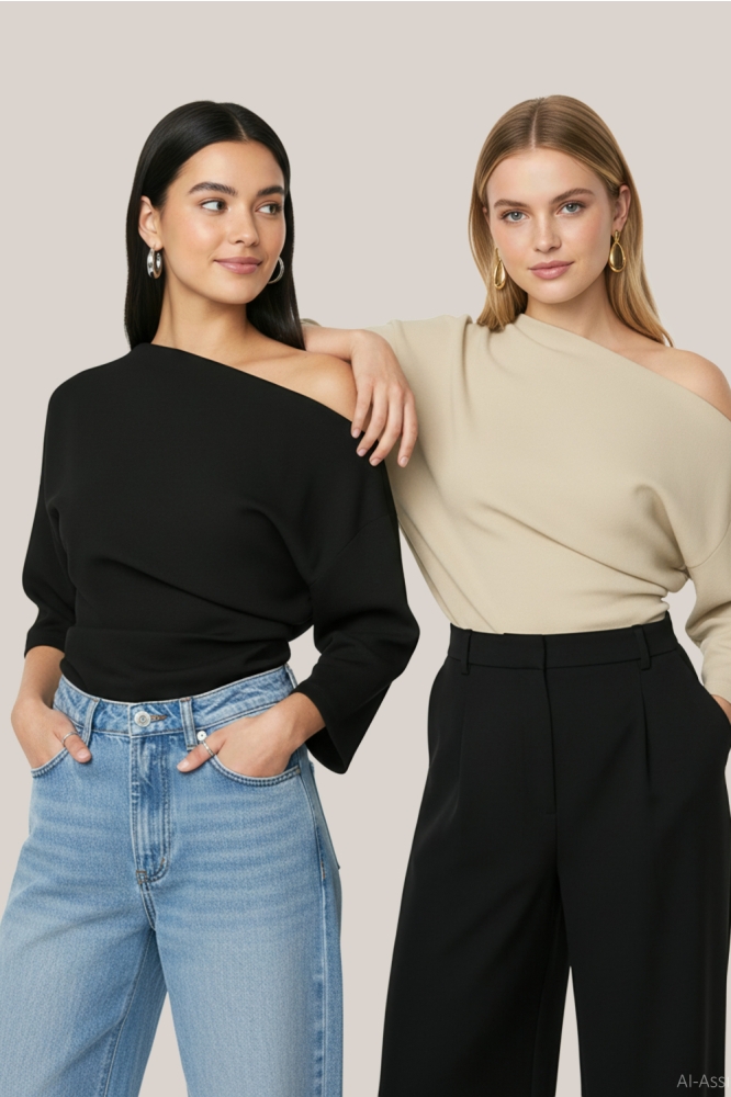 Hypedrop zwarte dames t-shirt | Model