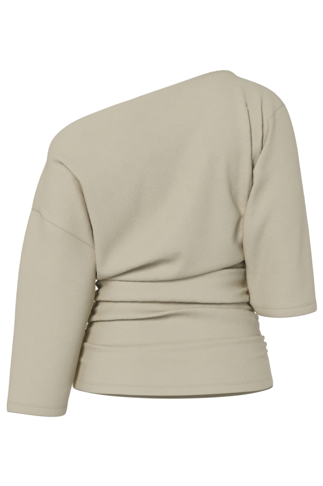 Hype Drop beige dames t-shirt | Achteraanzicht