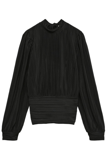 Vero Moda T-shirt VMAUDREY LS HIGH NECK TOP JRS EXP 10344904 BLACK