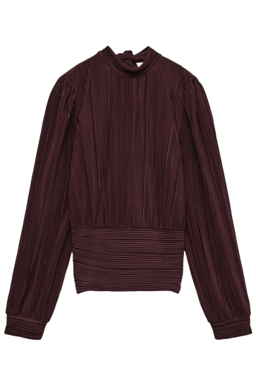 Vero Moda T-shirt VMAUDREY LS HIGH NECK TOP JRS EXP 10344904 PORT ROYALE