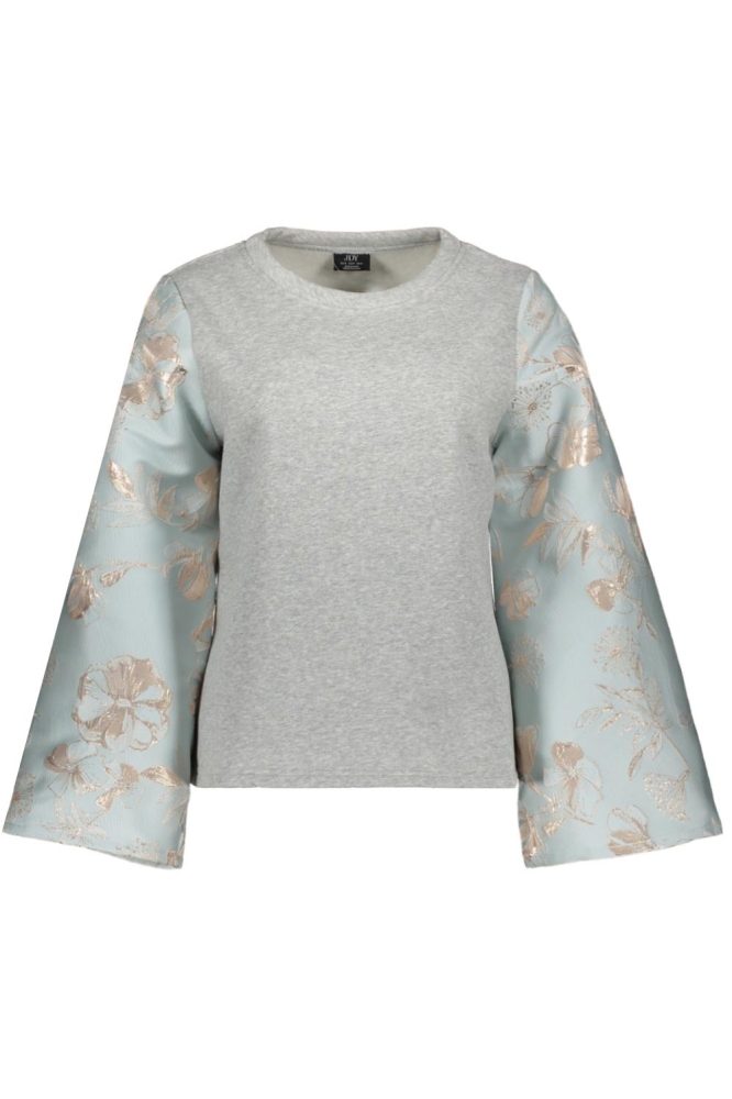 Jacqueline de Yong grijze dames sweater | Vooraanzicht