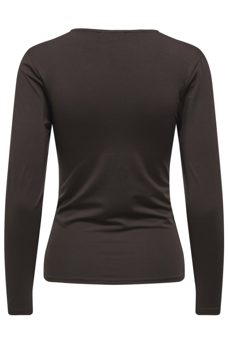 Only bruine dames t-shirt | Achteraanzicht