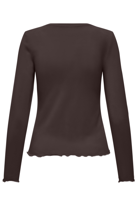 Only bruine dames t-shirt | Achteraanzicht