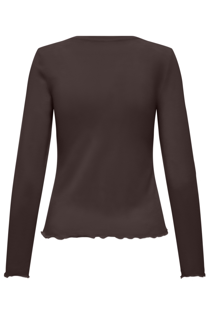 Only bruine dames t-shirt | Achteraanzicht