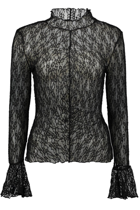 Jacqueline de Yong zwarte dames t-shirt | Vooraanzicht