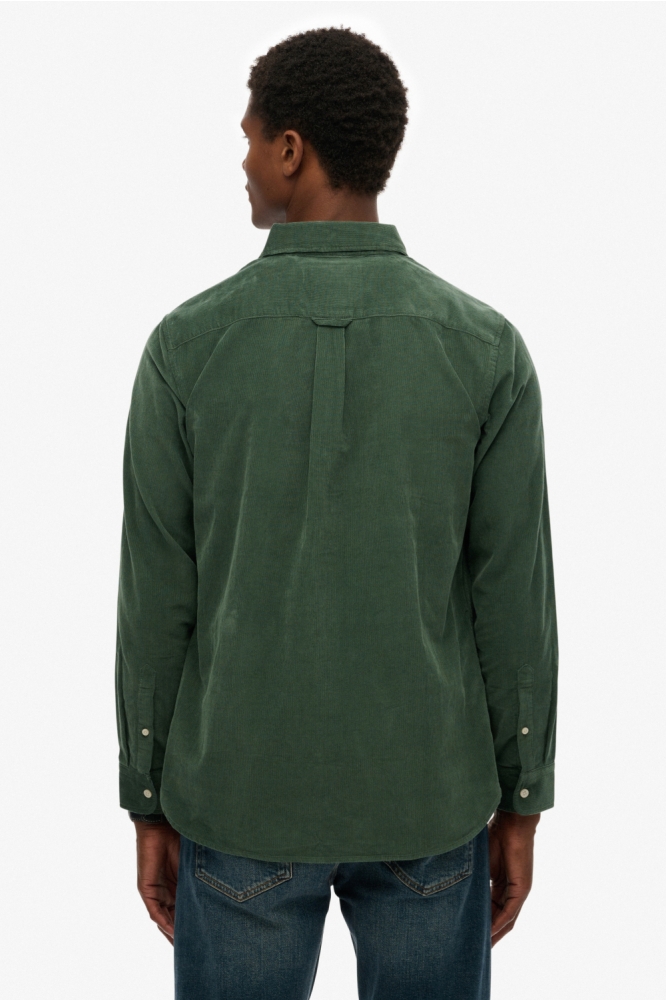Superdry groene heren overhemd | Model achteraanzicht