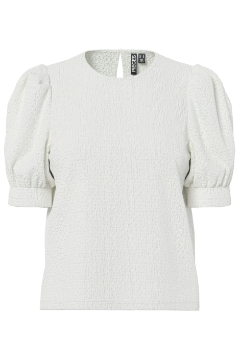 Pieces witte dames t-shirt | Vooraanzicht
