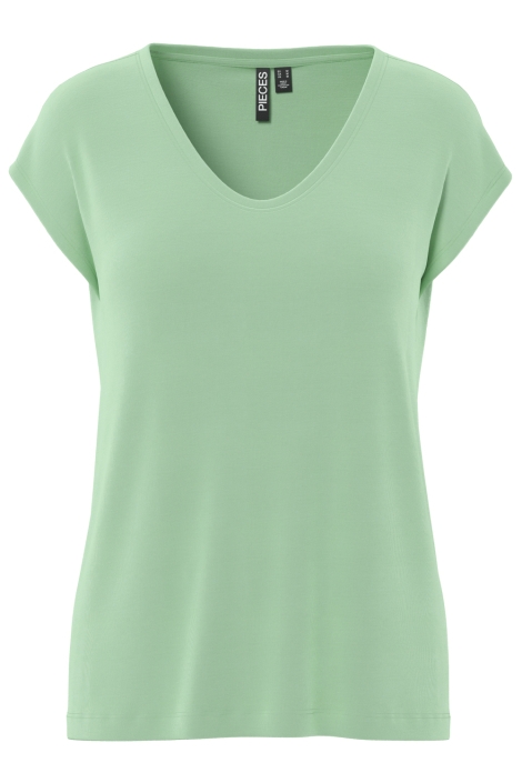 Pieces groene dames t-shirt | Vooraanzicht