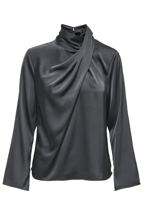 Jacqueline de Yong grijze dames blouse | Vooraanzicht